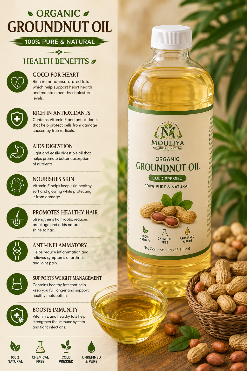 Groundnut Oil Cold Pressed